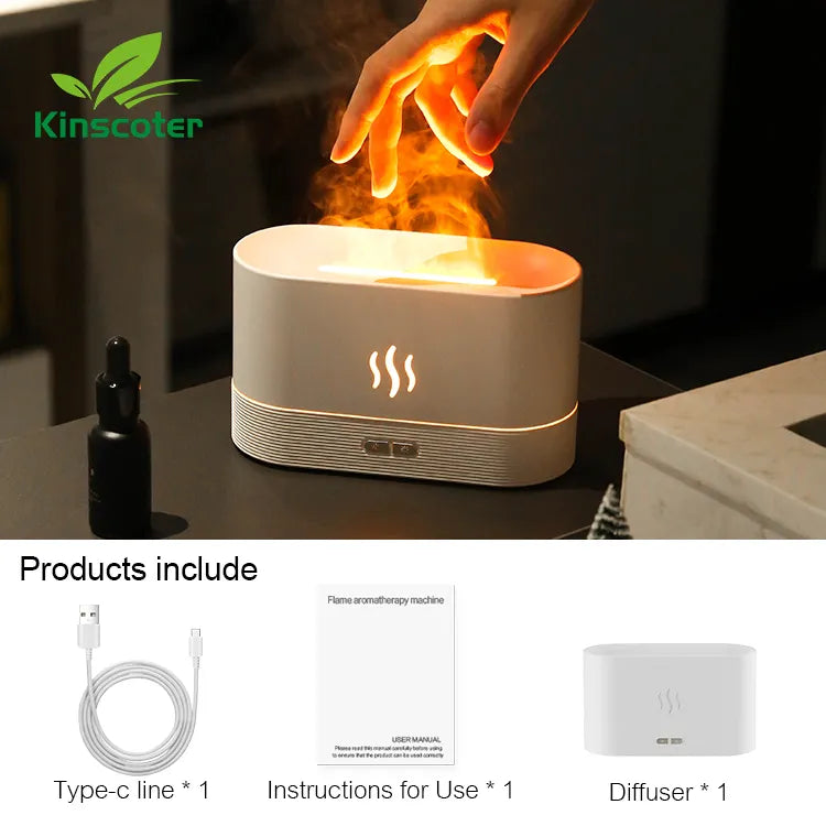 Ultrasonic Aroma Flame Air Humidifier